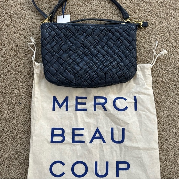 Clare V Petit Moyen in puffy navy blue - Picture 13 of 14